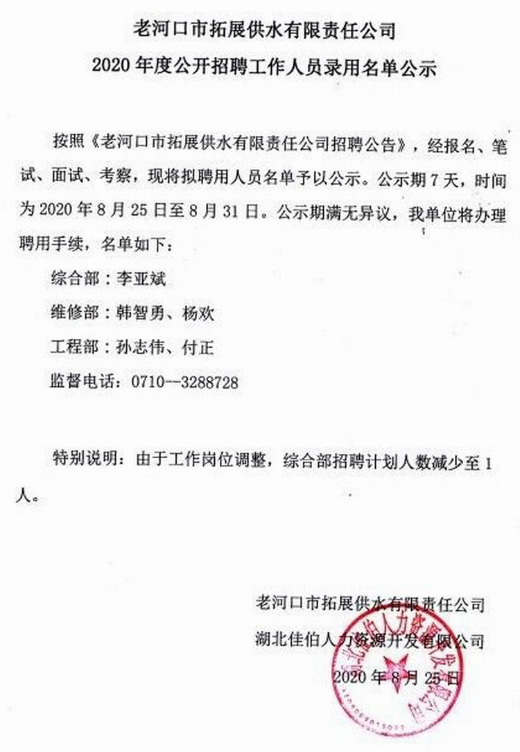 老河口市自然资源和规划局最新招聘信息概览